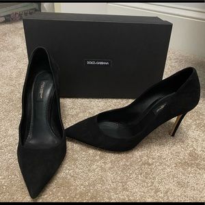 Dolce & Gabbana Suede Black Heels